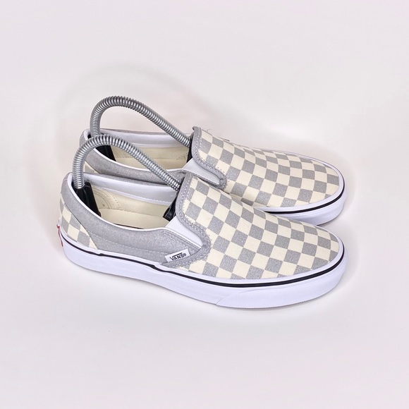 New Vans Silver Checkered slip on - Picture 3 of 5